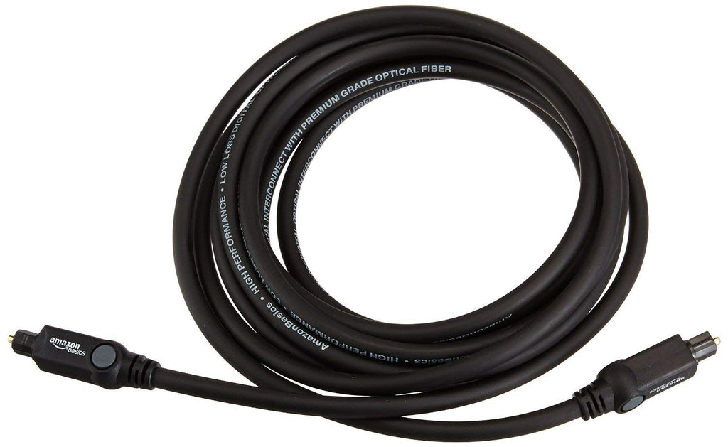 Amazon Basics Toslink Optical Audio Cable for Sound Bar, Home Theatre, 1 m, Black