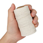 jijAcraft 50M White Cotton String: 2MM Cooking String for DIY Crafts