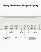 ULTIMEA 2.1ch Soundbar All-in-one, Built-in Subwoofer for TV