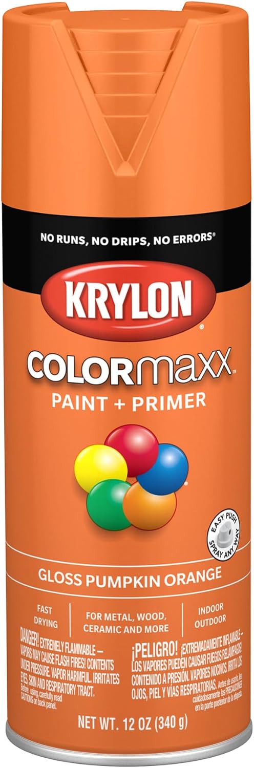Krylon ColorMaxx 12 Oz. Gloss Spray Paint, Pumpkin Orange - 1 Each