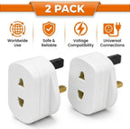 2x Toothbrush Adaptor Plug Electric Shaver Shaving adaptor 2 Pin Plug To 3 Pin Plug Shaver Adapter Plug Uk Power Adapter Shaver Plug 2 Pin Adapter Plug Uk For Shaving Razor (pack of 2)