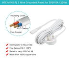 TV power cable 3M, 2 Pin Mains Power Lead Fig Figure 8 UK Power Cable, IEC320C7 to BS 1363 C7 Figure 8 Power Lead compatible with Samsung LG Philips Toshiba TV/Printer/PS4/PS3/PS5…