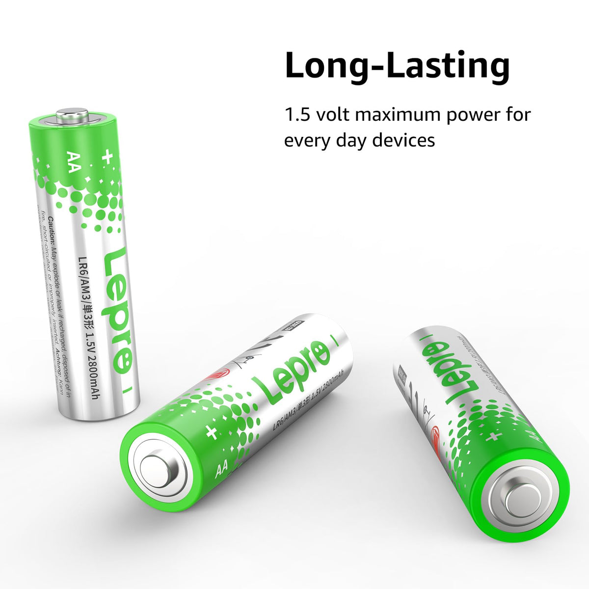 Lepro AAA Alkaline Batteries 12 Pack, 1200mAh Triple A Battery Long Lasting