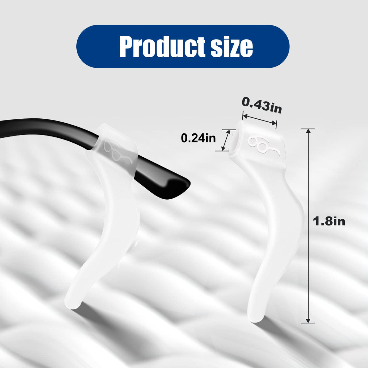 SMARTTOP Eyeglass Ear Grip-20 Pairs eye glasses ear grippers Anti-slip holders for ears,Silicone Ear Hook,glasses ear grip Retainer for Sports Glass Sunglasses Reading