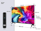 TCL 32SF560-UK 32 Inch Full HD QLED HDR Smart TV with Fire TV Press & Ask Alexa, Metallic Bezel-Less Design