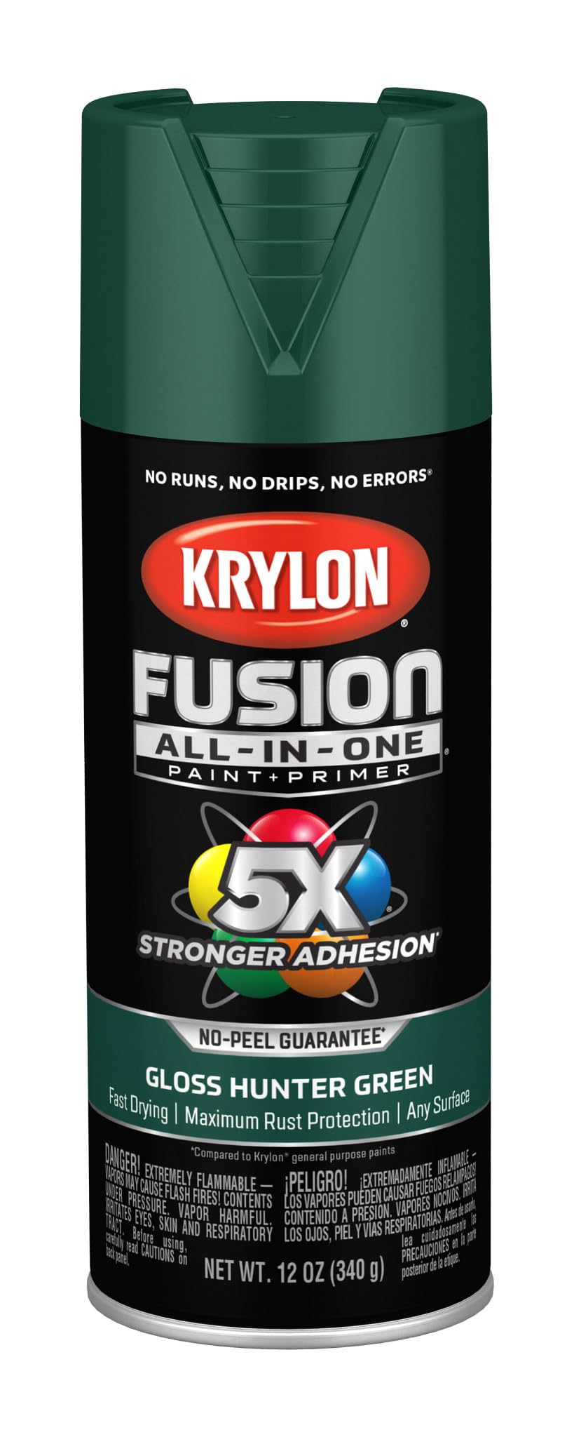 Krylon Fusion All-In-One, Metallic, Black Stainless Steel, 12 oz