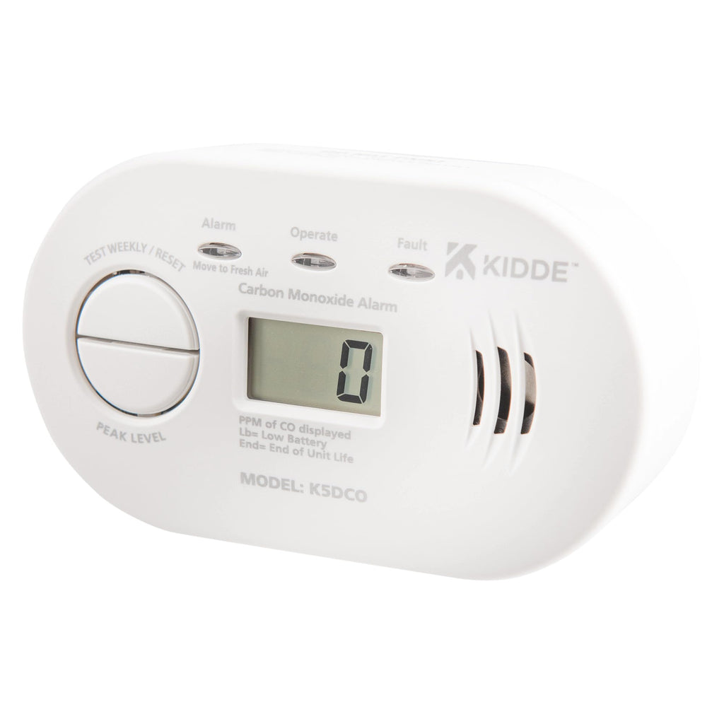 Kidde 5CO Carbon Monoxide Alarm and Detector with AA Batteries - 10 Year Sensor Life CO Alarm for Home