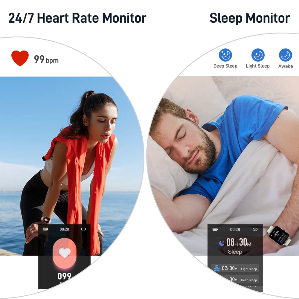 Motast Smart Watch, Fitness Tracker 1.69'' HD for Men Women