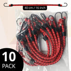 ANSIO Bungee Cords with Hooks, UV-Resistant Bungee Straps, 12 Pack Assorted