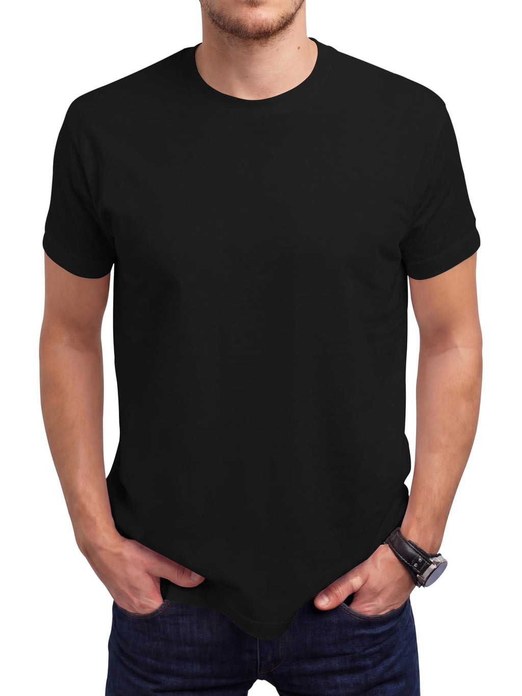 Love My Fashions Mens Plain T Shirt Crew Neck & Short Sleeve Cotton Tops for Men