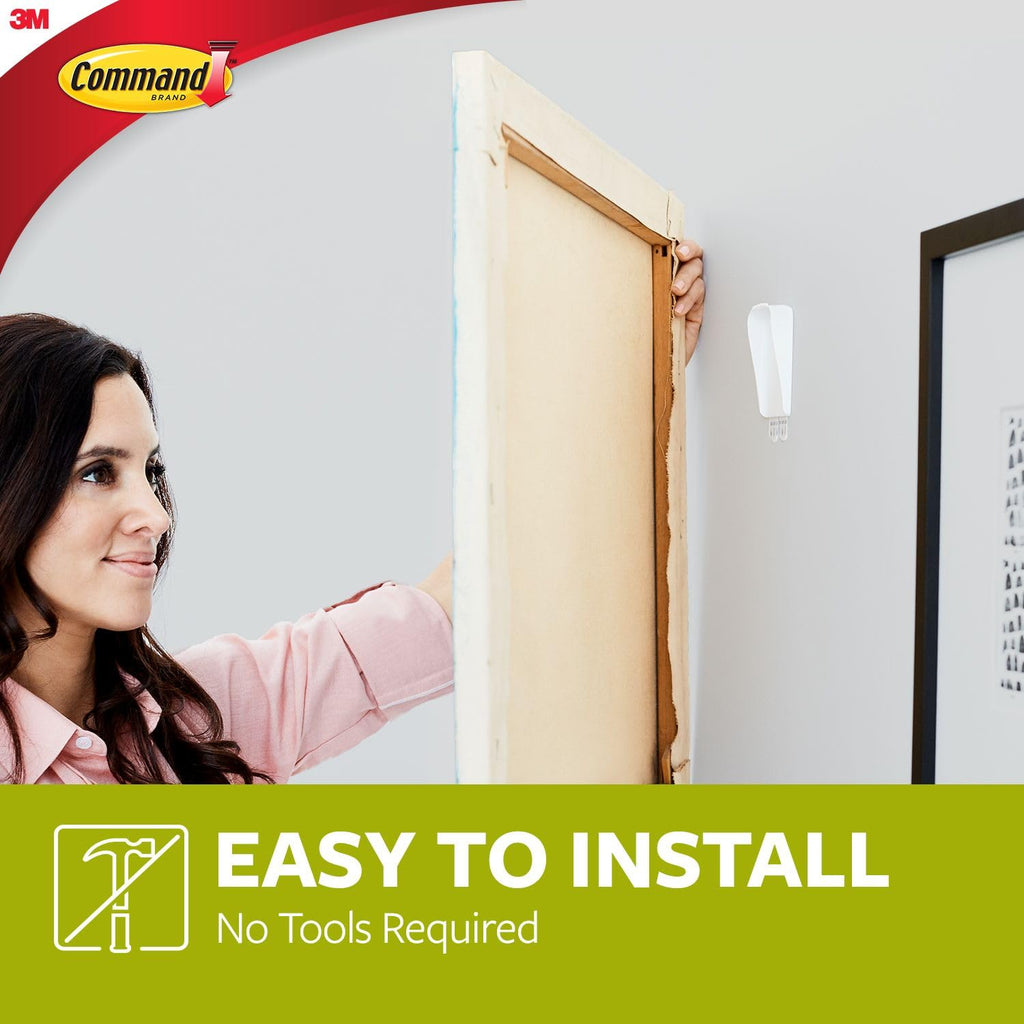 Command Large Canvas Hanger, White, 1 Hook and 2 Adhesive Strips