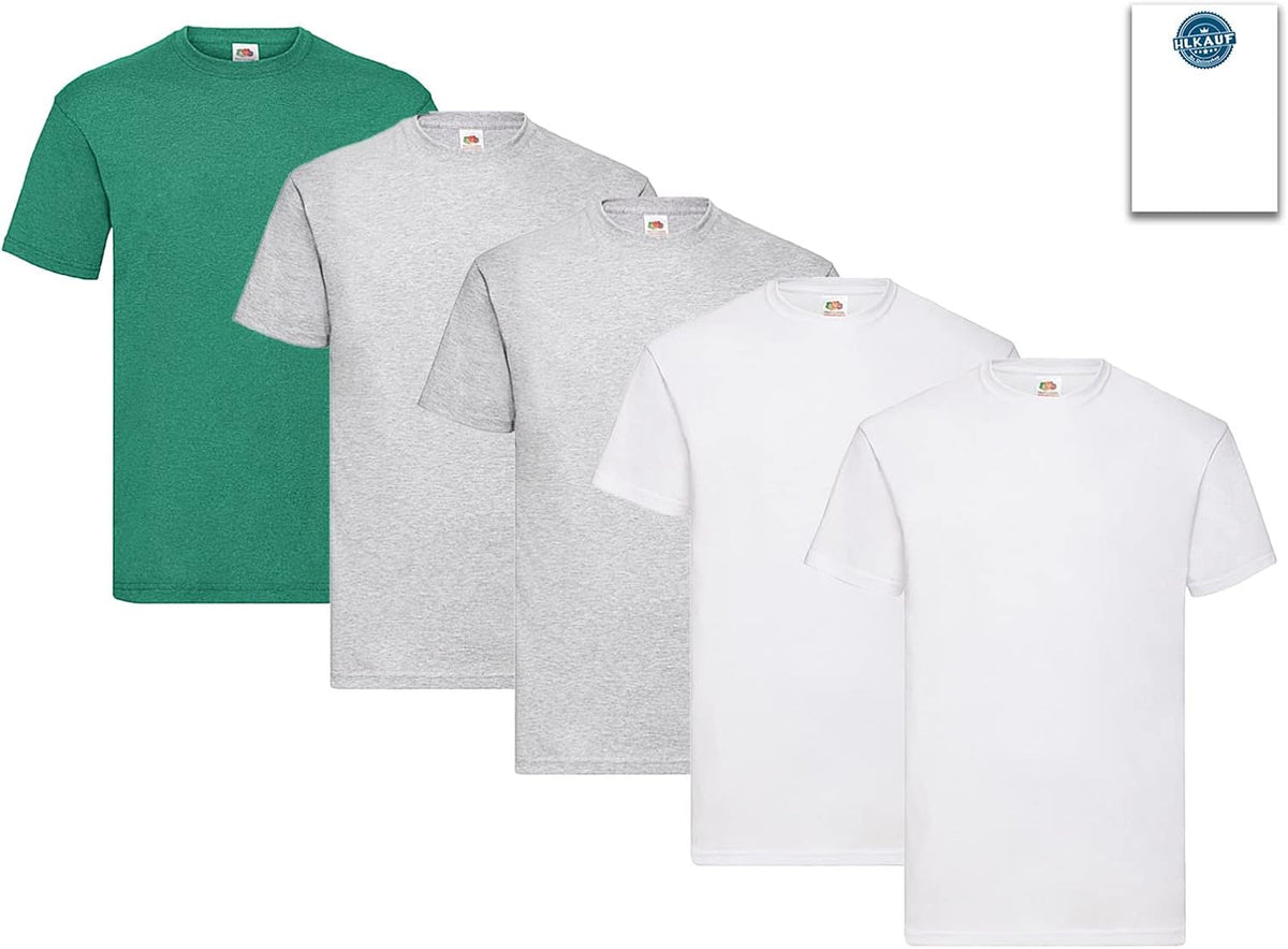 Fruit of the Loom Men's T-Shirt Iconic Tee, Lightweight Ringspun Tee, 5 Pack