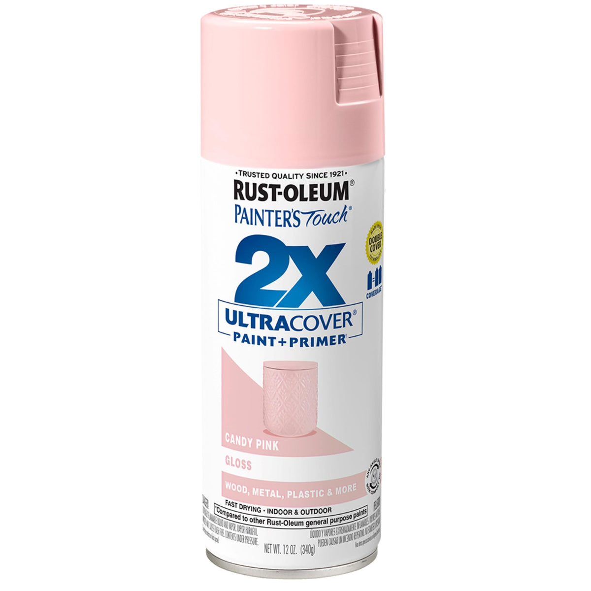 Rust-Oleum 334023-6PK Painter's Touch 2X Ultra Cover Spray Paint, 12 oz, Gloss Almond, 6 Pack
