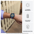 Garmin Forerunner 165, 43mm GPS running smartwatch, lightweight, AMOLED touchscreen, advanced training, insights & features, safety & tracking features, up to 11 days battery life, Black