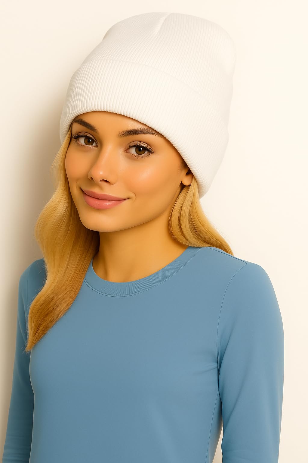 Beanie Hat Plain Soft Comfortable Casual for Men Women Warm Knitted Winter Woolly Skully Ski Headwear Stretchy Thermal Unisex Cap Perfect for Daily Wear Outdoor Sports and Hiking