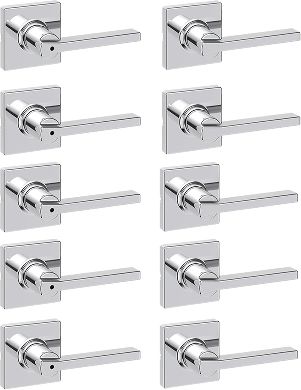 Kwikset Casey Privacy Door Lever with Lock, Matte Black