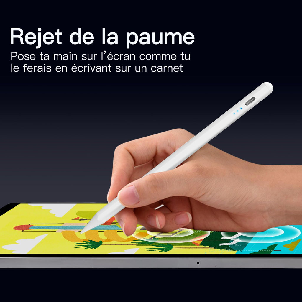 Kingone pencil for Apple iPad 2018-2026,2X Faster Charging & Palm Rejection & Tilt Sensitivity & Magnetic,Stylus Pen Compatible with iPad 6~11th,Pro 11"/12.9"/13",Air 3~5th,Air 11"/13",Mini 7/6/5th.