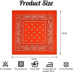 Aomig Bandana Head Scarf for Men and Women, Stylish Cowboy Headband Handkerchief, Multi-purpose Hair Scarf Paisley Print Unisex Headwraps, Bib Party Face Covering Headwear for Motorcycling