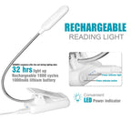 VAVOFO Rechargeable Reading Light, Clip on Book Light for Reading in Bed