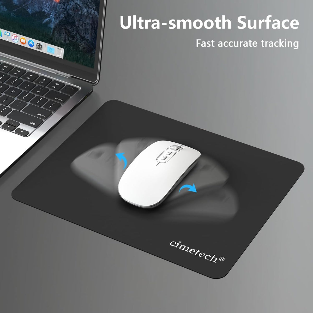 cimetech Mouse Mat, Gaming Mouse Pad, Ultra Thin Portable Mousepad, Black