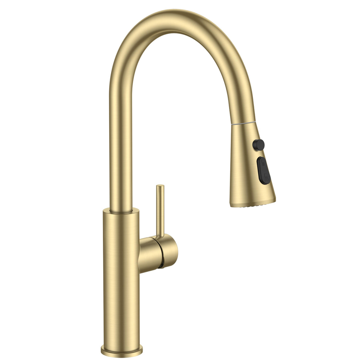FORIOUS Kitchen Faucet with Cup Washer, Pull Down Sprayer, Brushed Nickel
