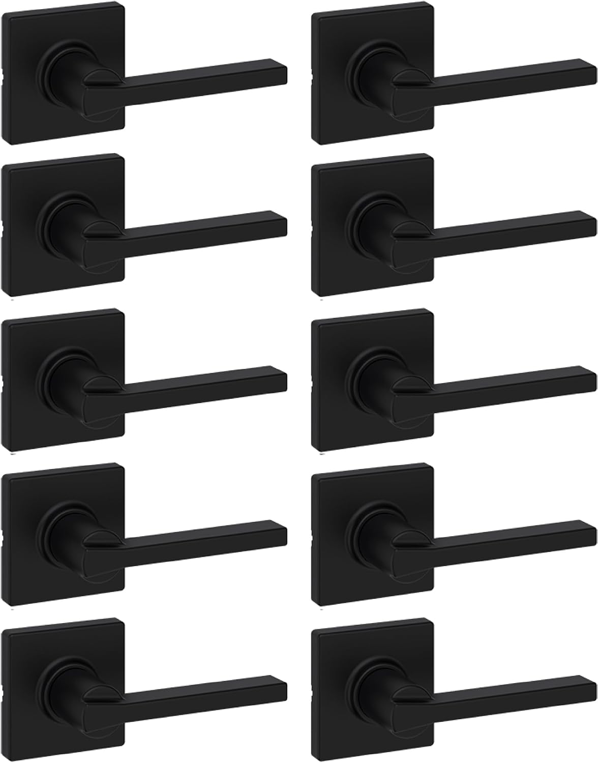 Kwikset Casey Privacy Door Lever with Lock, Matte Black