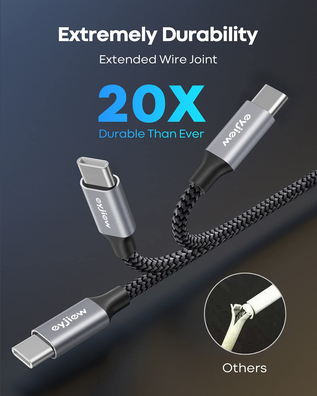 Extra Long USB C Cable 6m, USB to Type C Charger Cable Fast Charging Lead
