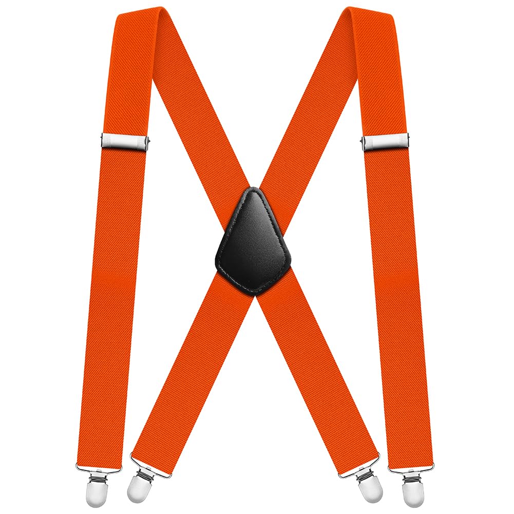 Aomig Mens Braces, Mens Suspenders with Strong Metal Clips, 3.5cm Wide Heavy Duty Suspenders for Men Women Business Wedding Casual