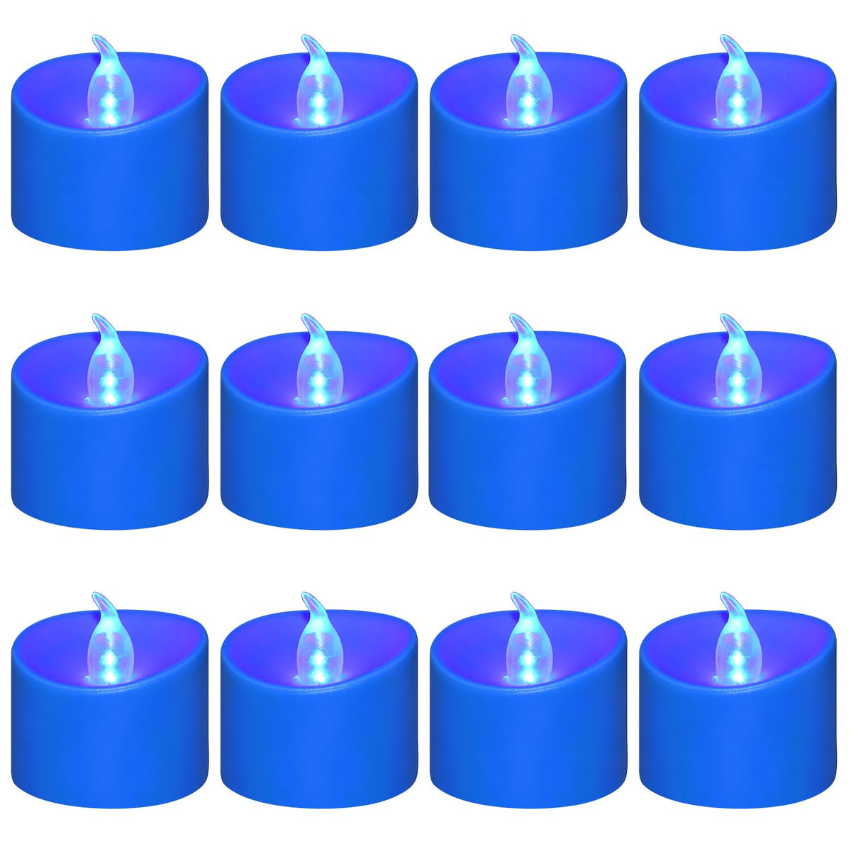 100 Pack Flickering LED Tea Lights, Last 100H+, Warm White Light