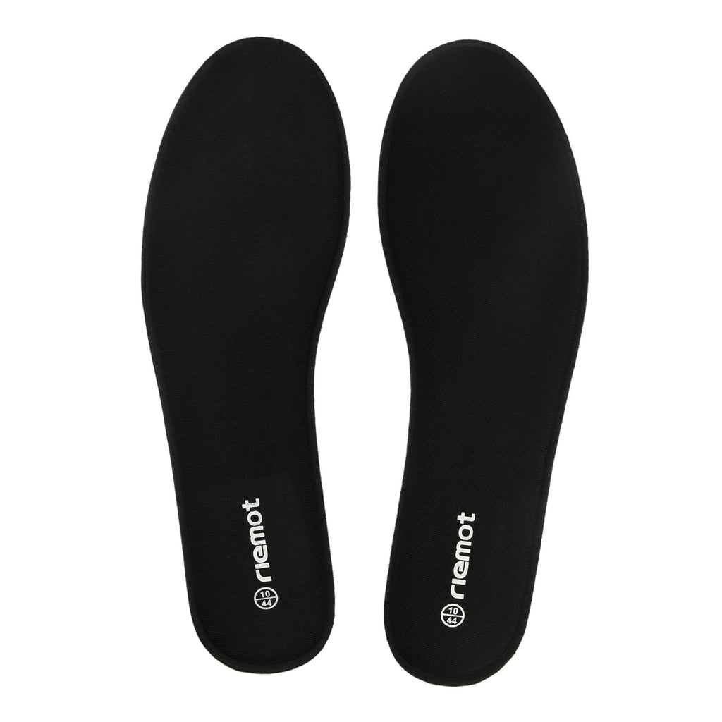 riemot Memory Foam Insoles for Men and Women - Replacement Shoe Inserts Comfort Cushioning for Sports Shoes, Trainers, Sneakers, Work Boots and Walking Shoes, Black with Yellow Base, UK8 / EU42