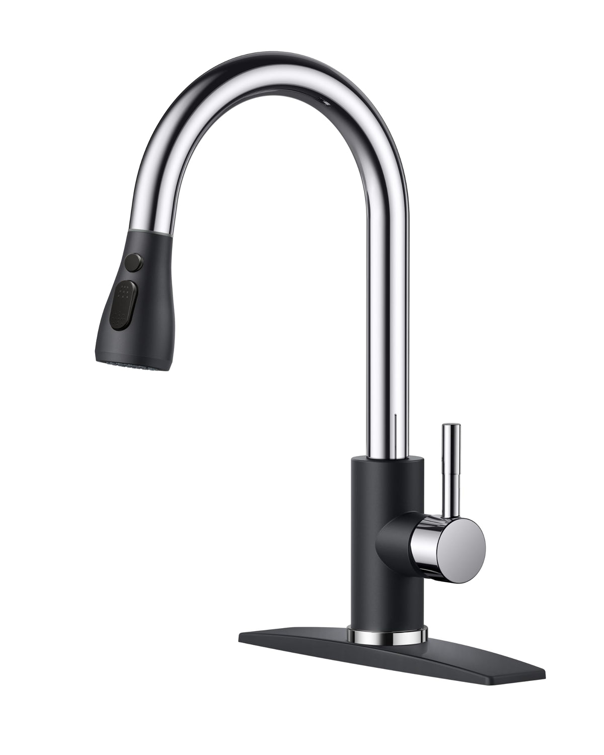 FORIOUS Kitchen Faucet with Cup Washer, Pull Down Sprayer, Brushed Nickel