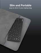 TECKNET 2.4G Wireless Compact Mini Keyboard, UK Layout, White