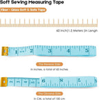iBayam 2 Pack Tape Measure Measuring Tape for Body Fabric Sewing 60"/150cm