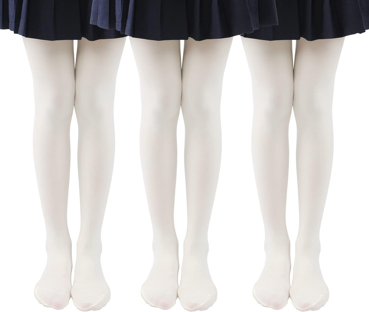 EVERSWE 3-Pack Girls Microfiber Tights Multiple Colors