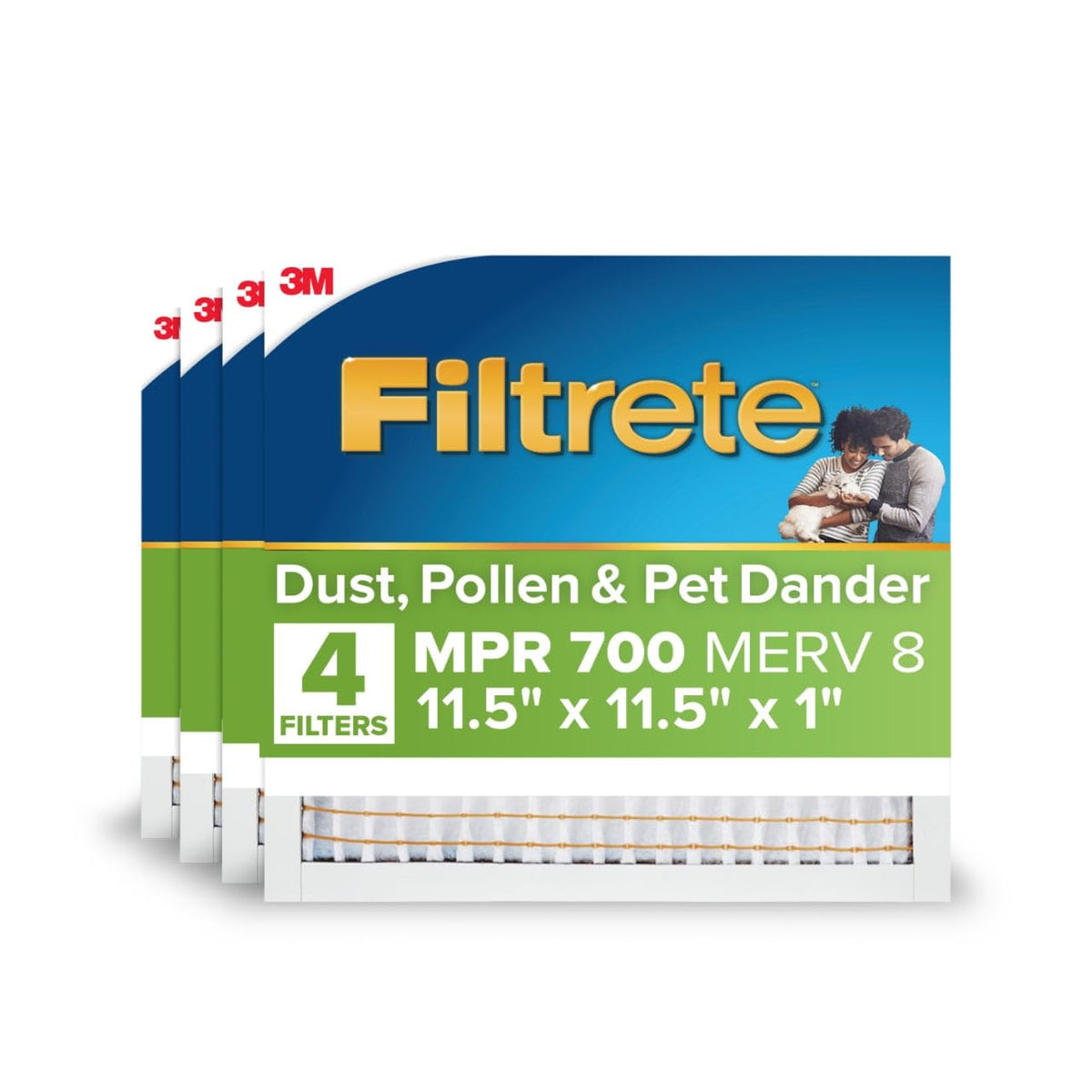 Filtrete 16x25x1 Air Filter, MERV 8, MPR 700, 4 HVAC Filters