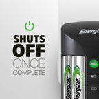 Energizer Recharge Pro Battery Charger + 4 AA Batteries Included 2000 mAh