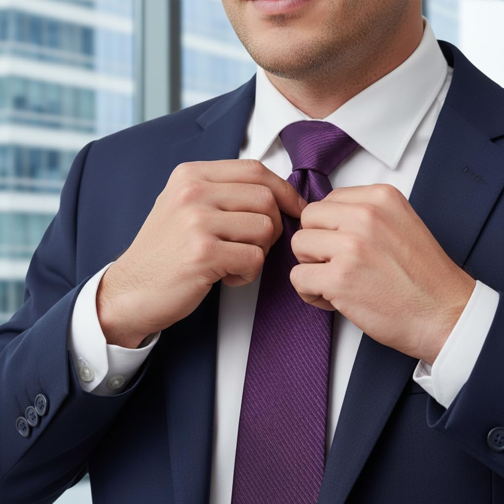yenlk Men's Classic Necktie, Formal Tie for Weddings, Business and Prom