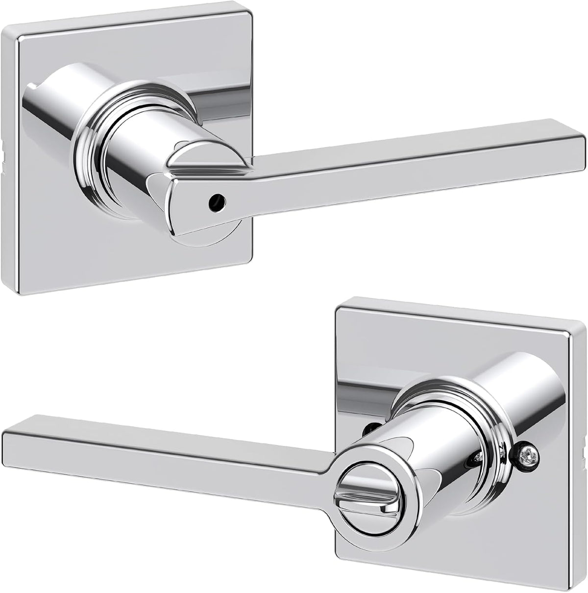 Kwikset Casey Privacy Door Lever with Lock, Matte Black