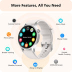Smart Watch for Women, Answer/Make Call, 1.32'' AMOLED Ultra-Clear Screen Fitness Trackers with Heart Rate/Sleep/SpO2 Monitor, Smartwatch for iPhone/Samsung/Android, 110+ Sport Modes, 3ATM Waterproof