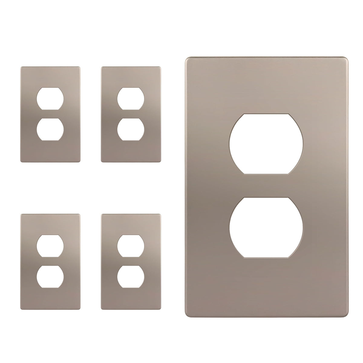 ENERLITES 10 Pack Outlet Covers Wall Plate for Duplex Receptacle, White