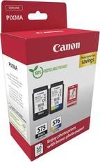 Canon PG-575 + CL-576 FINE Genuine Ink Cartridges + Photo Paper