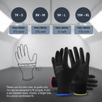 Rainberg Pack of 12 or 24 Safety Gloves, Work Gloves, with Secure Grip on Palm & Fingers, PU and Nylon Non-Slip Gloves, Ideal for General Duty Work, Gardening. (Pack of 12 Pair's, Large)