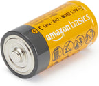 Amazon Basics 12-Pack C Batteries Alkaline 1.5V, 5-Year Shelf Life