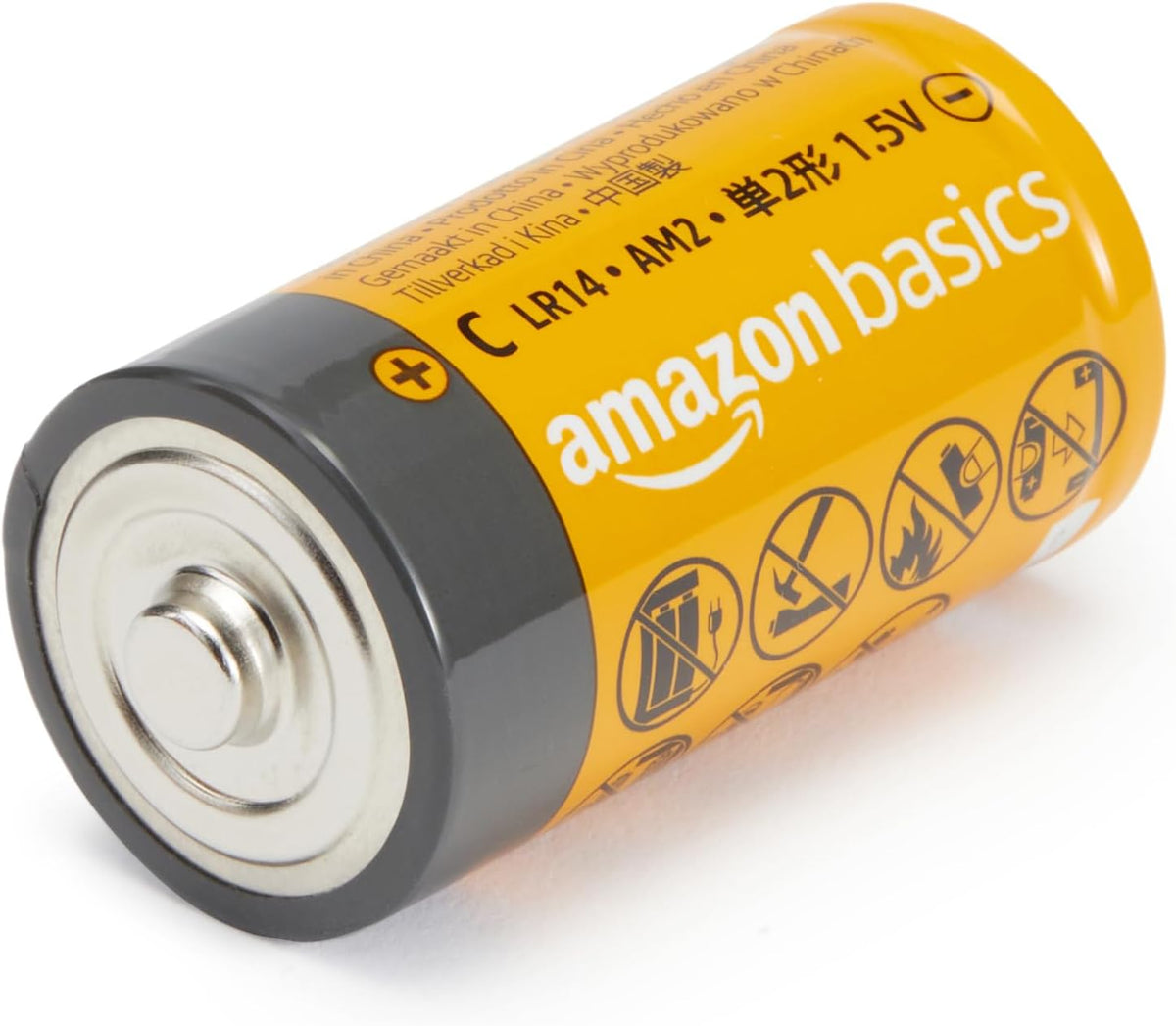 Amazon Basics 12-Pack C Batteries Alkaline 1.5V, 5-Year Shelf Life