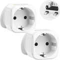 LENCENT 2 Pack EU to UK Plug Adapter