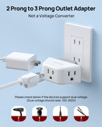 TROND Multi Plug Outlet Extender with USB, 2 Pack Plug Splitter