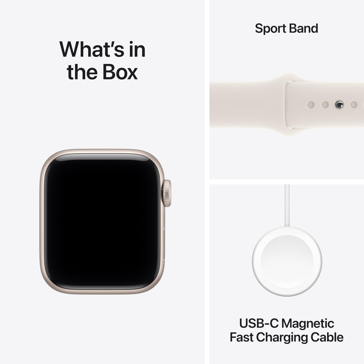 Apple Watch SE 3 GPS 40mm Smartwatch with Starlight Aluminium Case with Starlight Sport Band S/M. Fitness and Sleep Trackers, Heart Rate Monitor, Always-On Display, Water Resistant