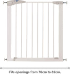 Munchkin Baby & Toddler Safety Gate with Automatic Closure | Easy Install. | 76-82cm | White