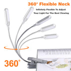 VAVOFO Rechargeable Reading Light, Clip on Book Light for Reading in Bed