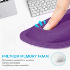 TECKNET 3 Packs Mouse Mat Wrist Support, Mouse Pad with Memory Foam Rest